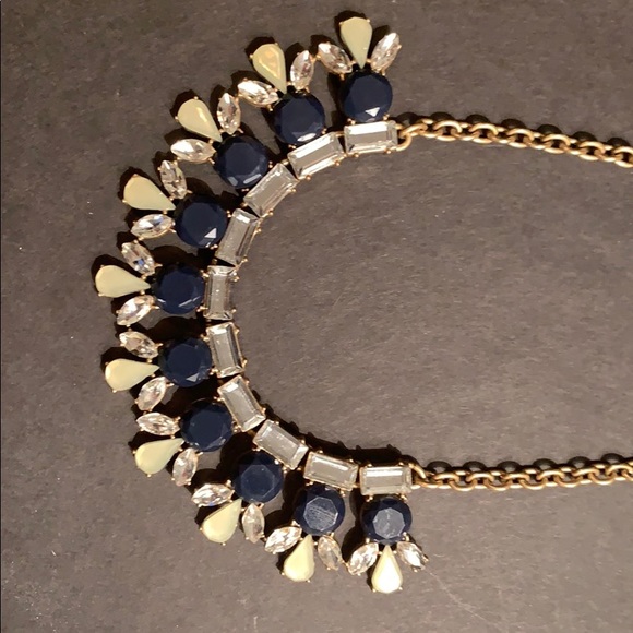 J. Crew Statement Necklace - Navy, Clear, Green - Picture 3 of 4
